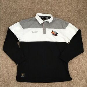 Guinness Polo Shirt Men's Toucan Beer Embroidered Logo Size 3XL Long Sleeve